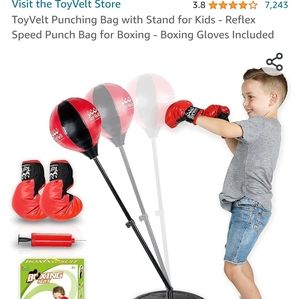 Kids punching bag with gloves